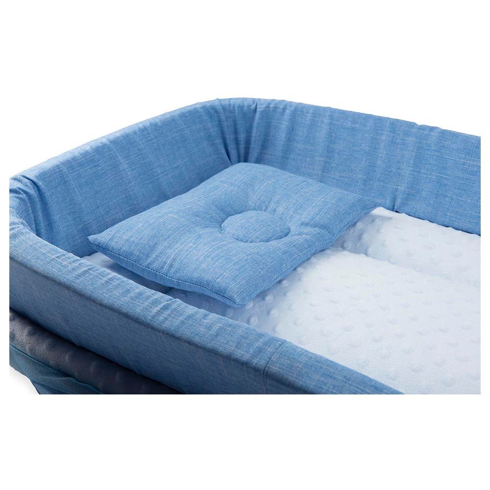 Little Angel - Baby Bed Travel Bassinet - Blue_3m