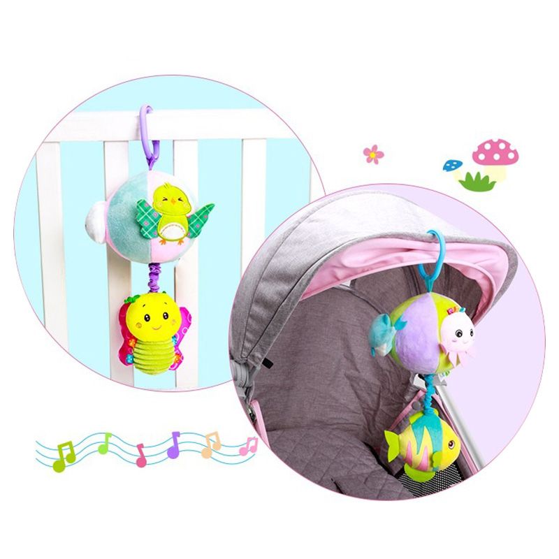 Little Angel - Baby Toys Hanging Rattle Soft Toy - Butterfly/Bird