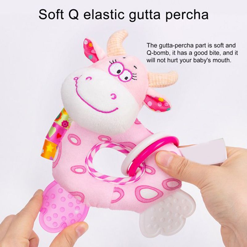 Little Angel - Soft Plush Stuffed Toy Teether - Pink