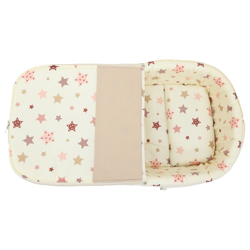 Little Angel - Carry Bassinet w/ Diaper Bag - Star Cream