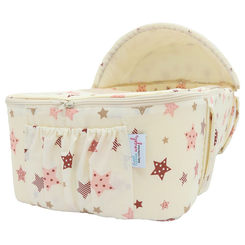 Little Angel - Carry Bassinet w/ Diaper Bag - Star Cream