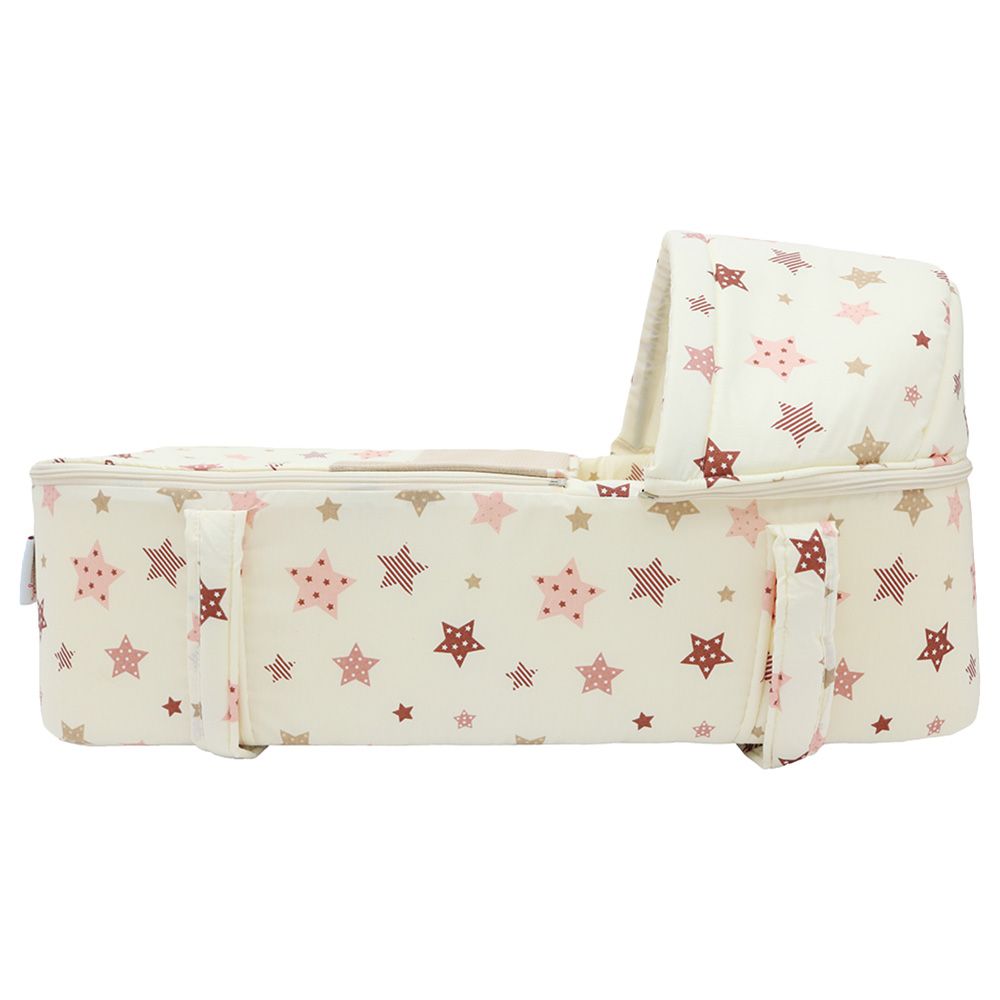 Little Angel - Carry Bassinet w/ Diaper Bag - Star Cream