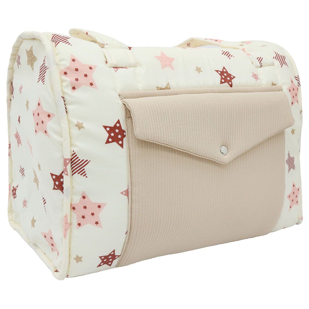 Little Angel - Carry Bassinet w/ Diaper Bag - Star Cream