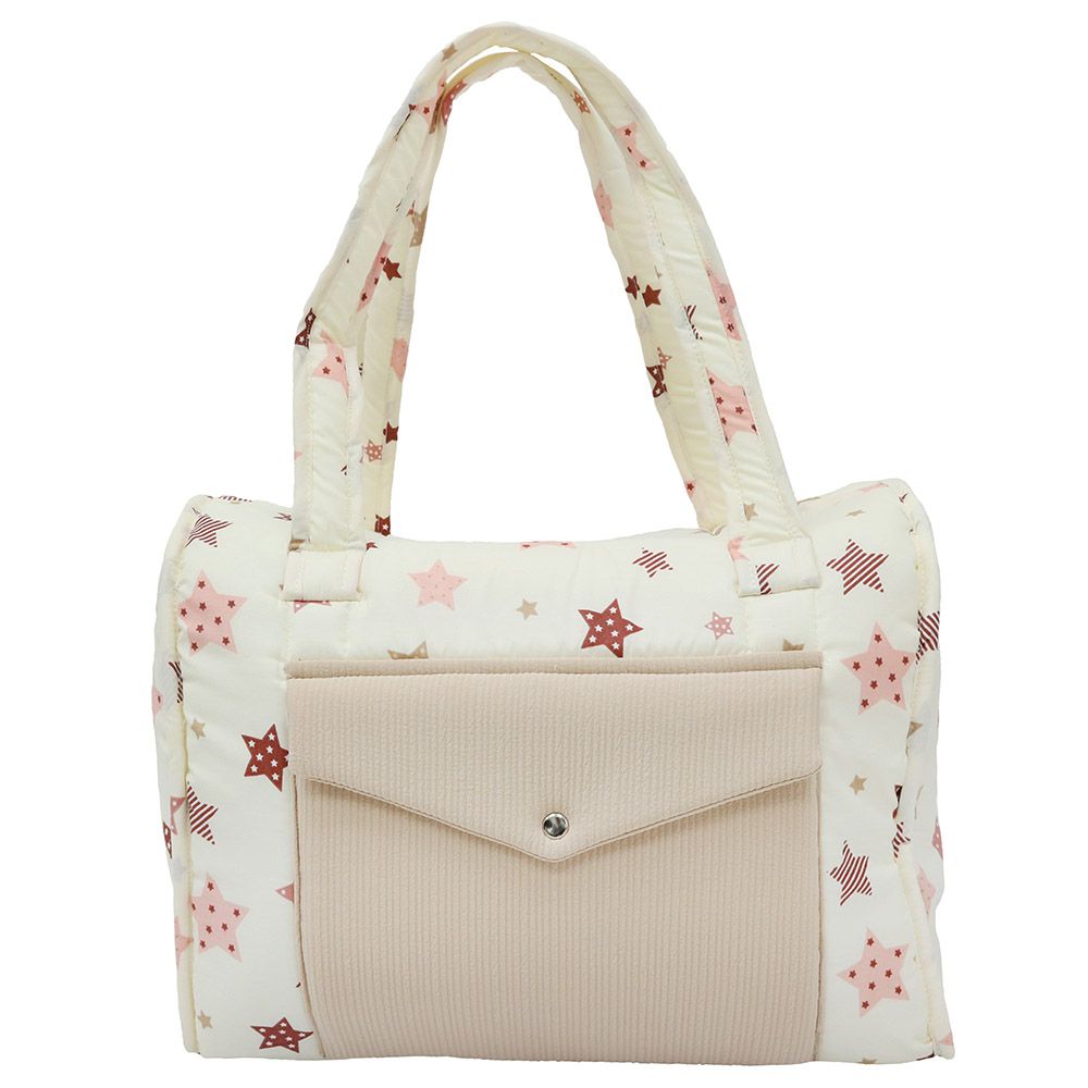 Little Angel - Carry Bassinet w/ Diaper Bag - Star Cream