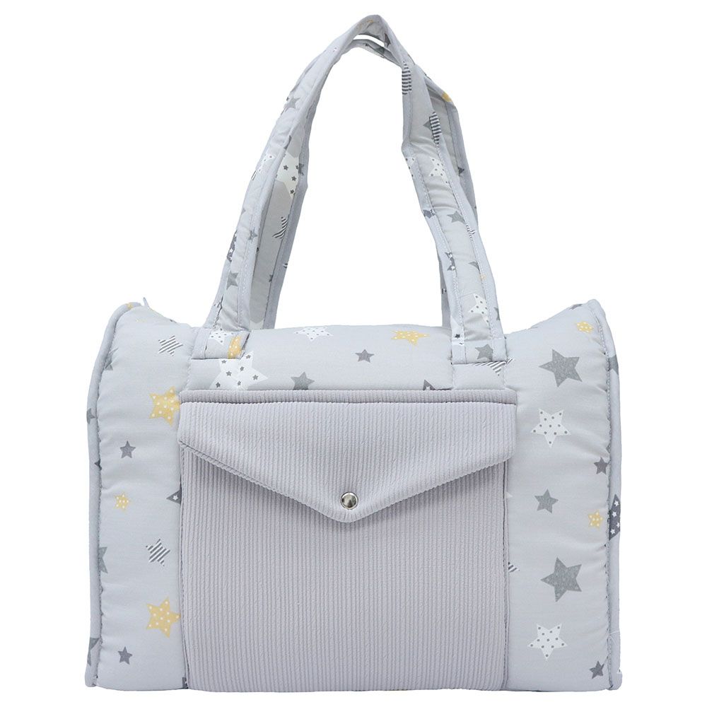 Little Angel - Carry Bassinet w/ Diaper Bag - Star Grey