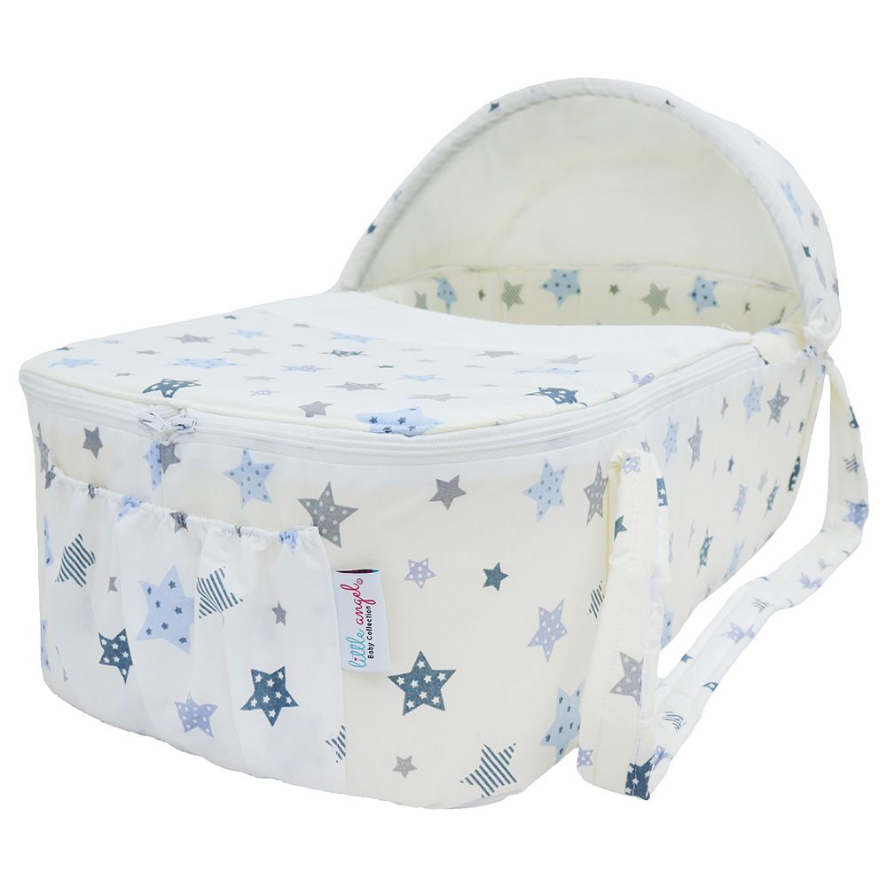 Little Angel - Carry Bassinet w/ Diaper Bag - White