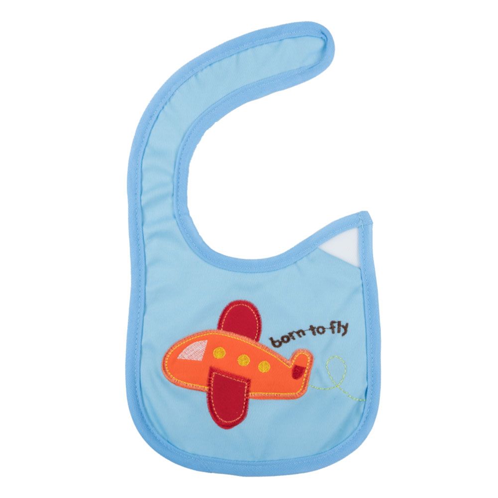 Little Angel - Baby Boys Car Print Cotton Bib - Pack of 2