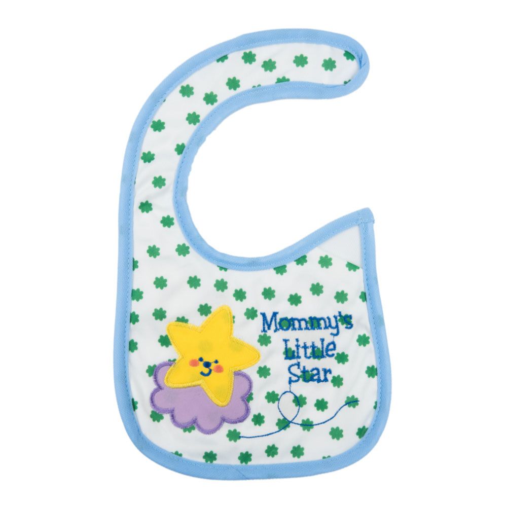 Little Angel - Baby Girls Cotton Bib Star Print Waterproof Pack Of 2