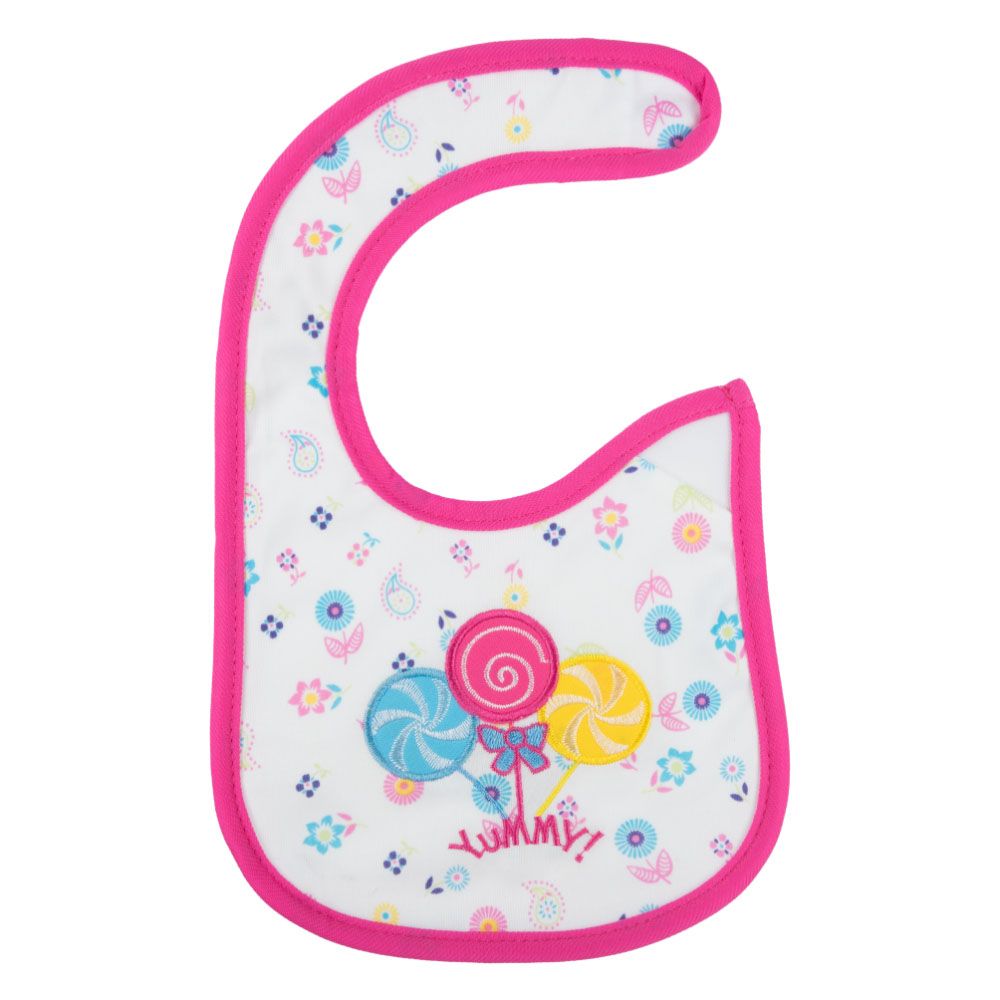 Little Angel - Baby Girls Cotton Bib Star Print Waterproof Pack Of 2