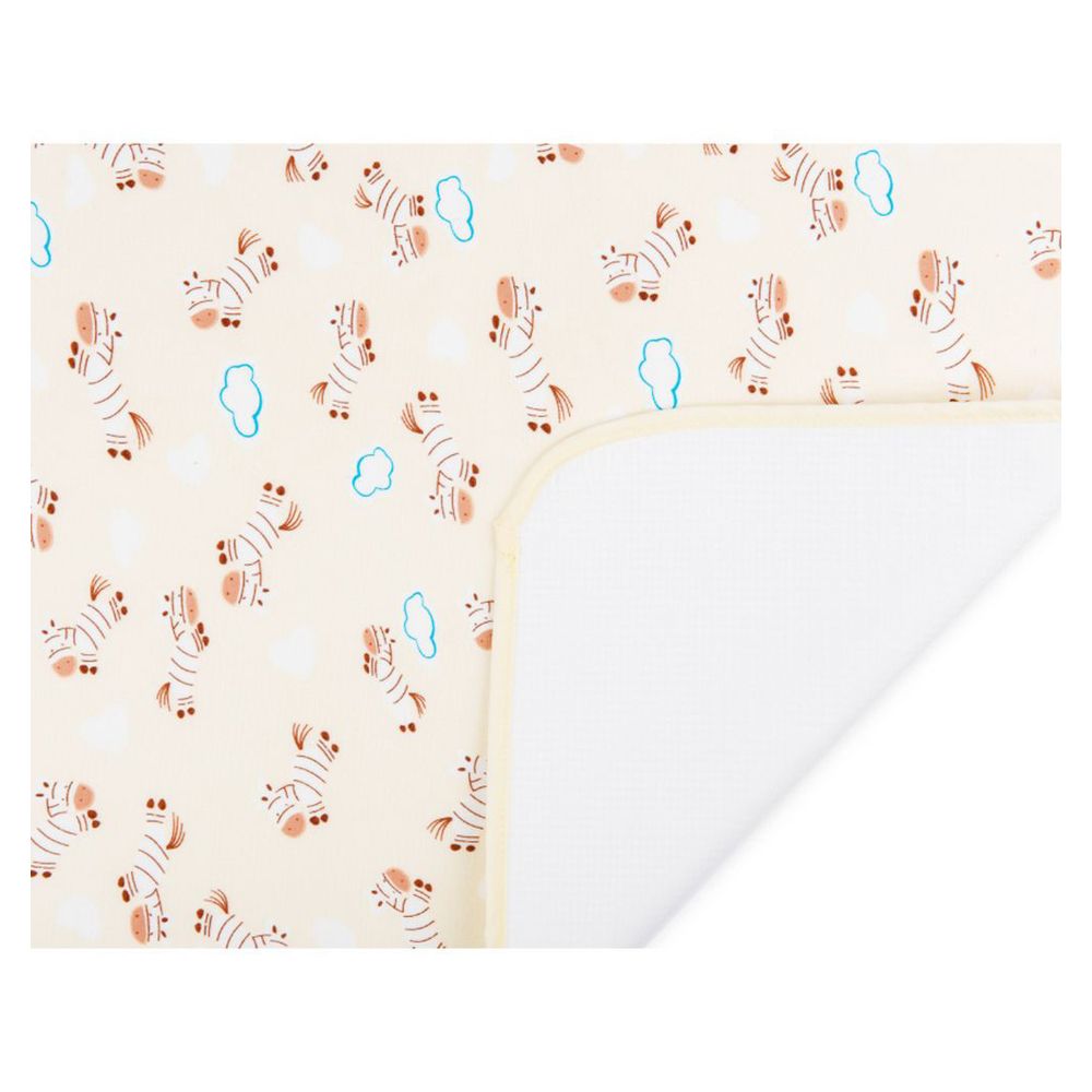 Night Angel - Baby Diaper Zebra Changing Mat - Beige