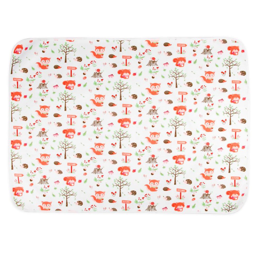 Night Angel - Baby Diaper Autumn Changing Mat - White