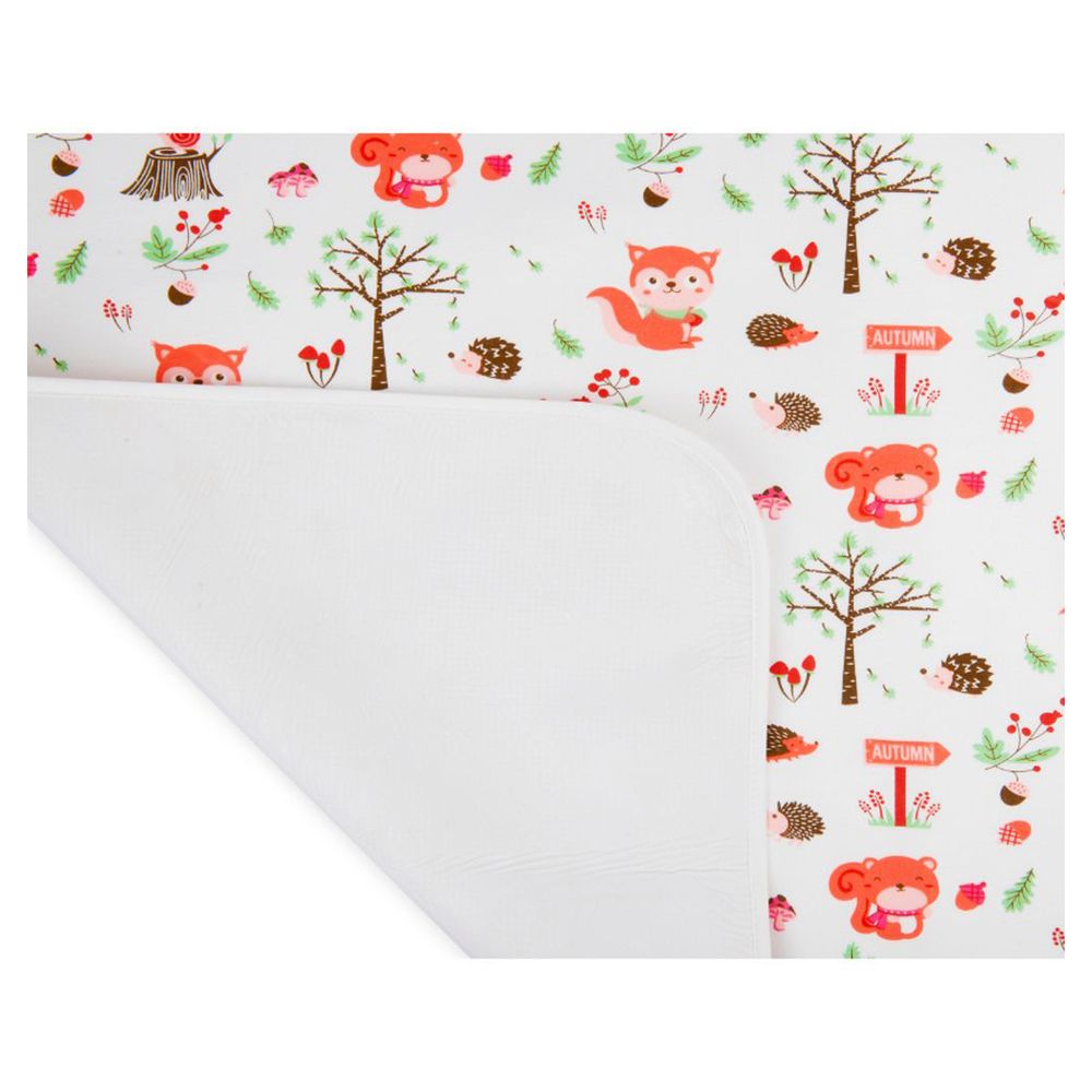 Night Angel - Baby Diaper Autumn Changing Mat - White