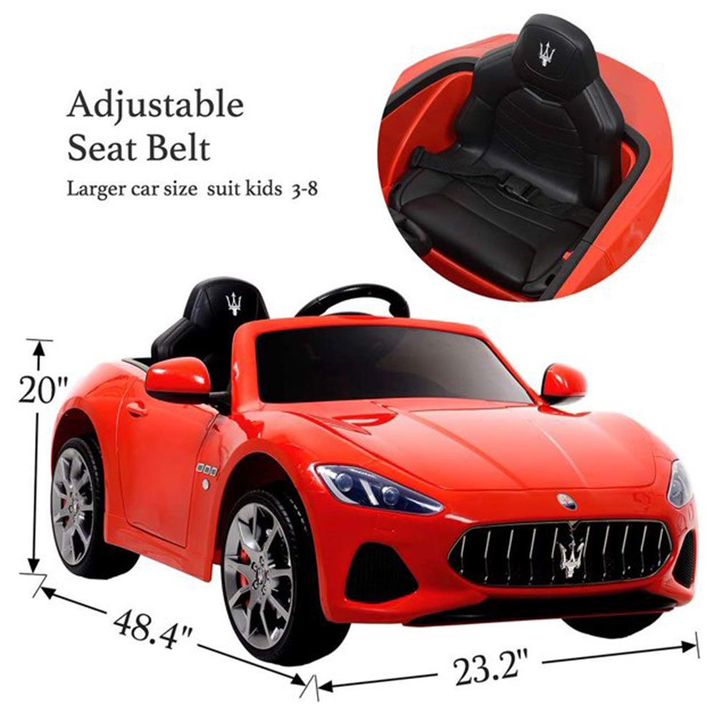 Maserati - GranCabrio Licensed Electric Ride-On Car - Red