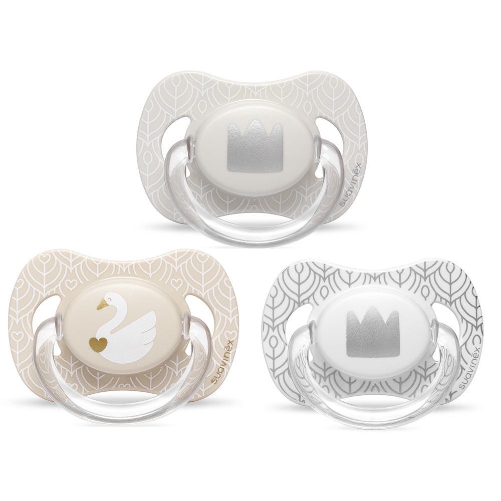 Suavinex - Basic Soother Ana 6-18m - White