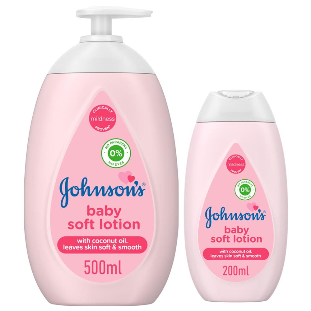 Johnson & Johnson - Baby Soft Lotion 500ml + 200ml