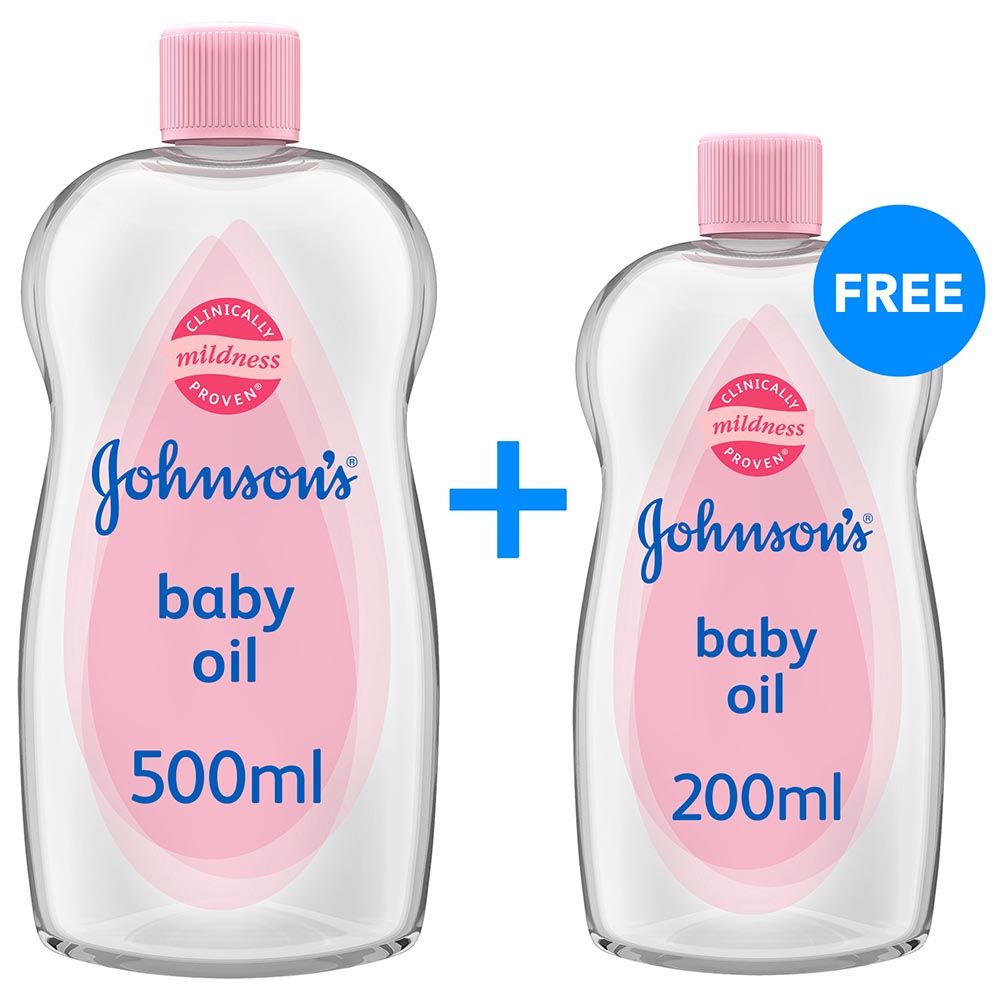 Johnson & Johnson - Baby Oil - 500ml + 200ml