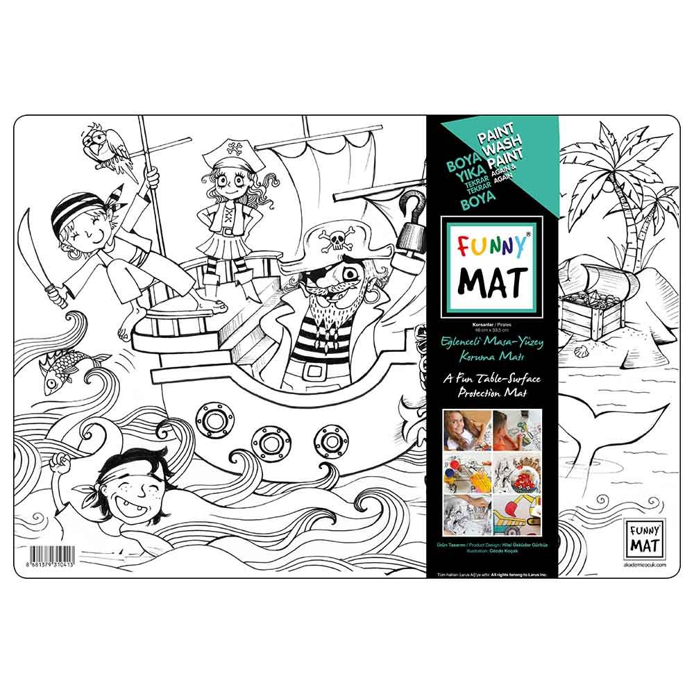 Funny Mat - Reusable Coloring Mats - Pirates