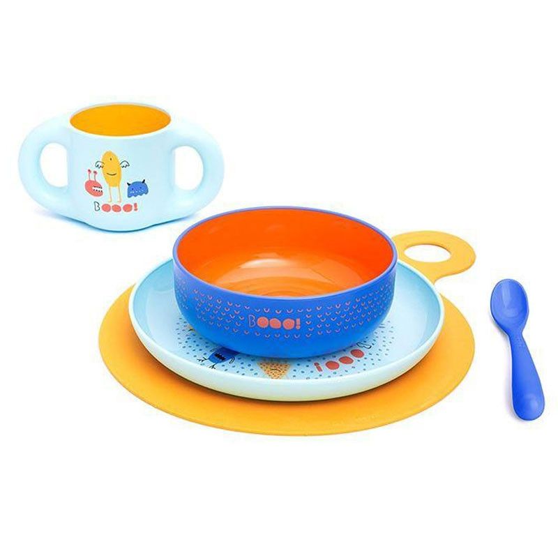 Suavinex Welcome Baby Set + Toddler Boo Feeding Set - Boy