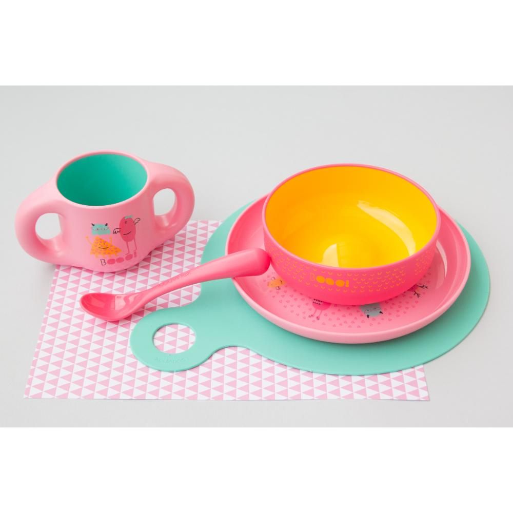 Suavinex -Boo Toddler Feeding Set - Pink