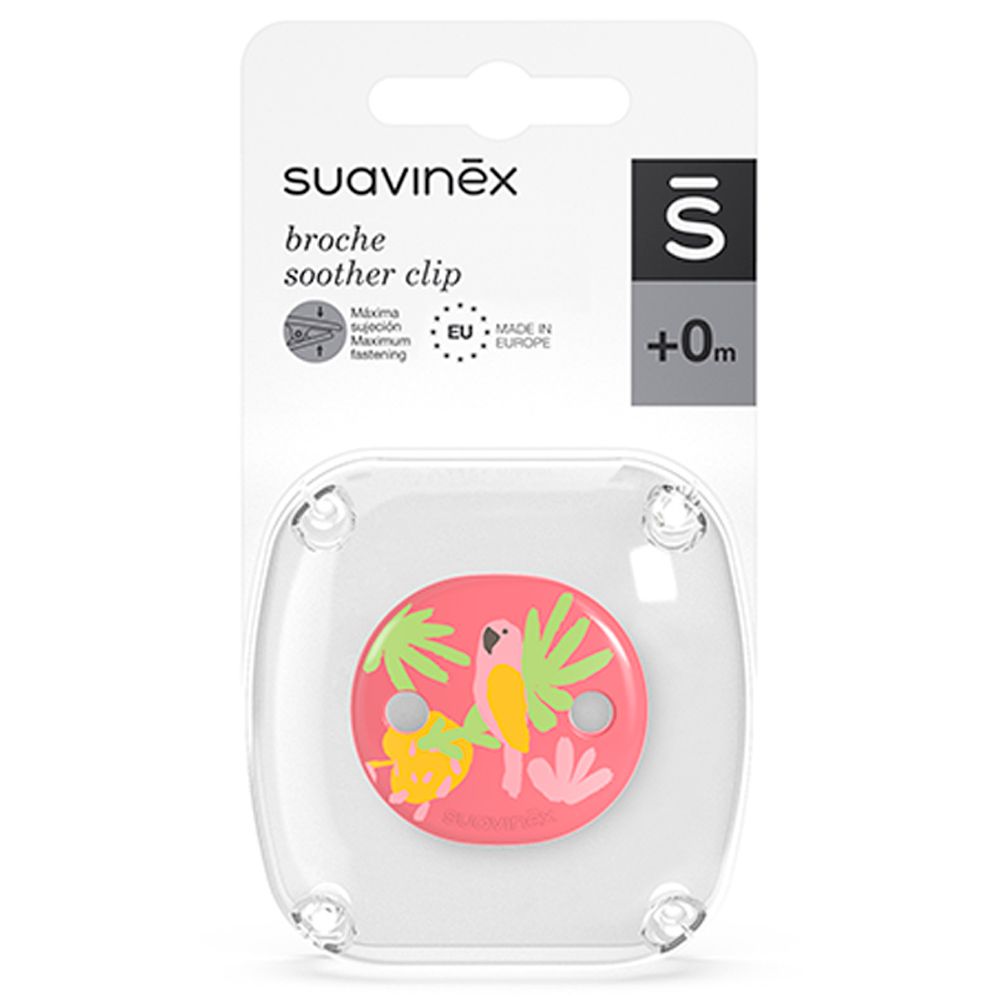 Suavinex - Jungle Soother Clip - Pink