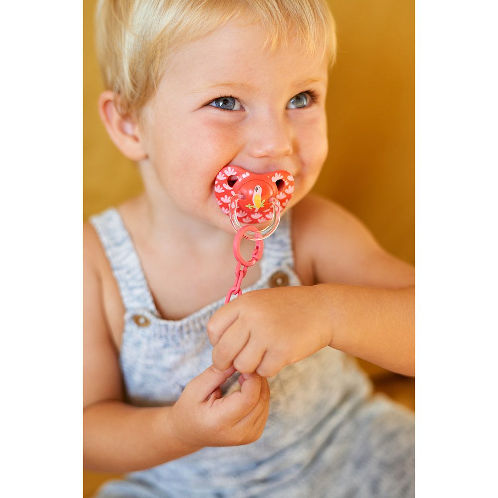 Suavinex - Jungle Soother Clip - Pink