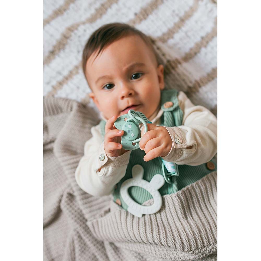 Suavinex - Soother Clip With Ribbon - Hygge Green