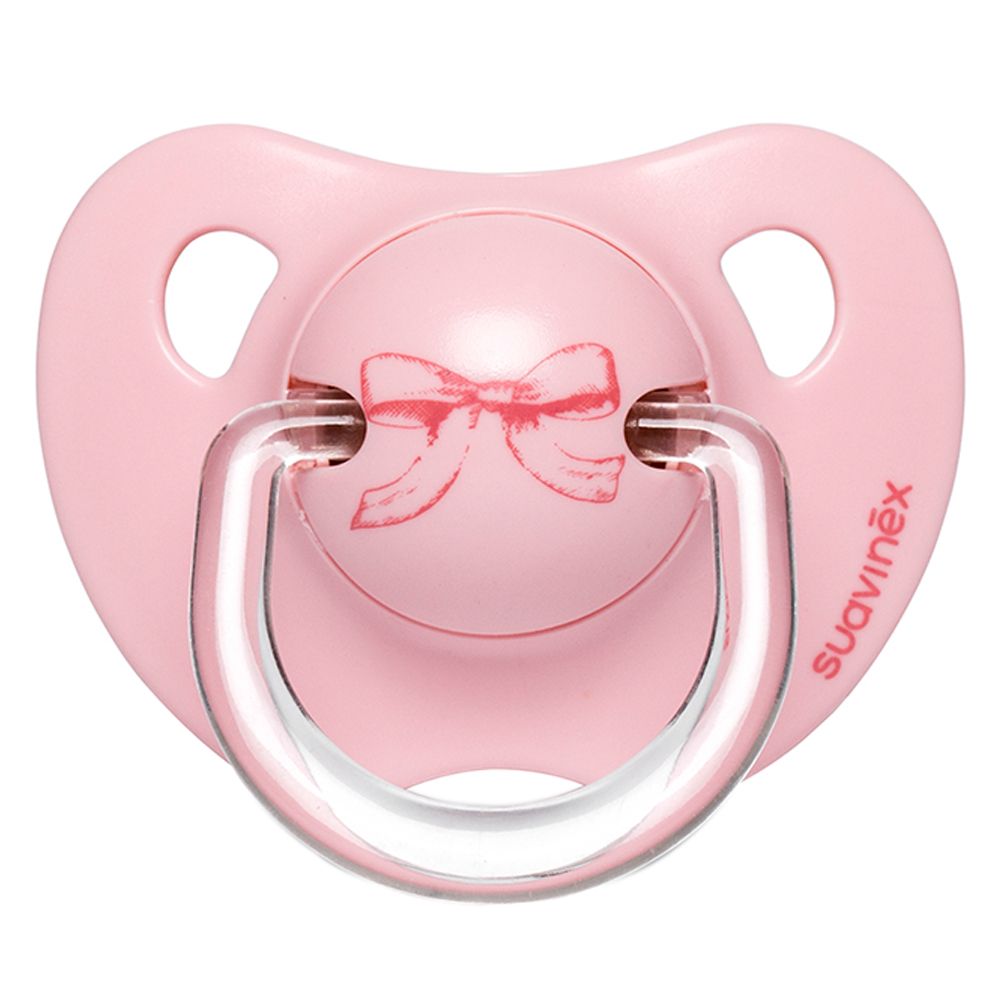 Suavinex - Evolution Anatomic Pacifier 6M+, Pink - Bundle of 4