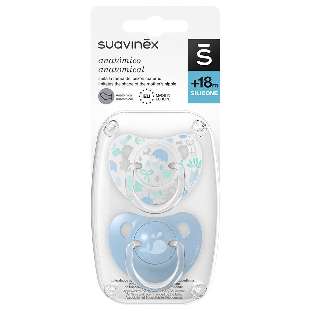 Suavinex - Memories Anatomical Soother - 18M - 2pcs - Blue