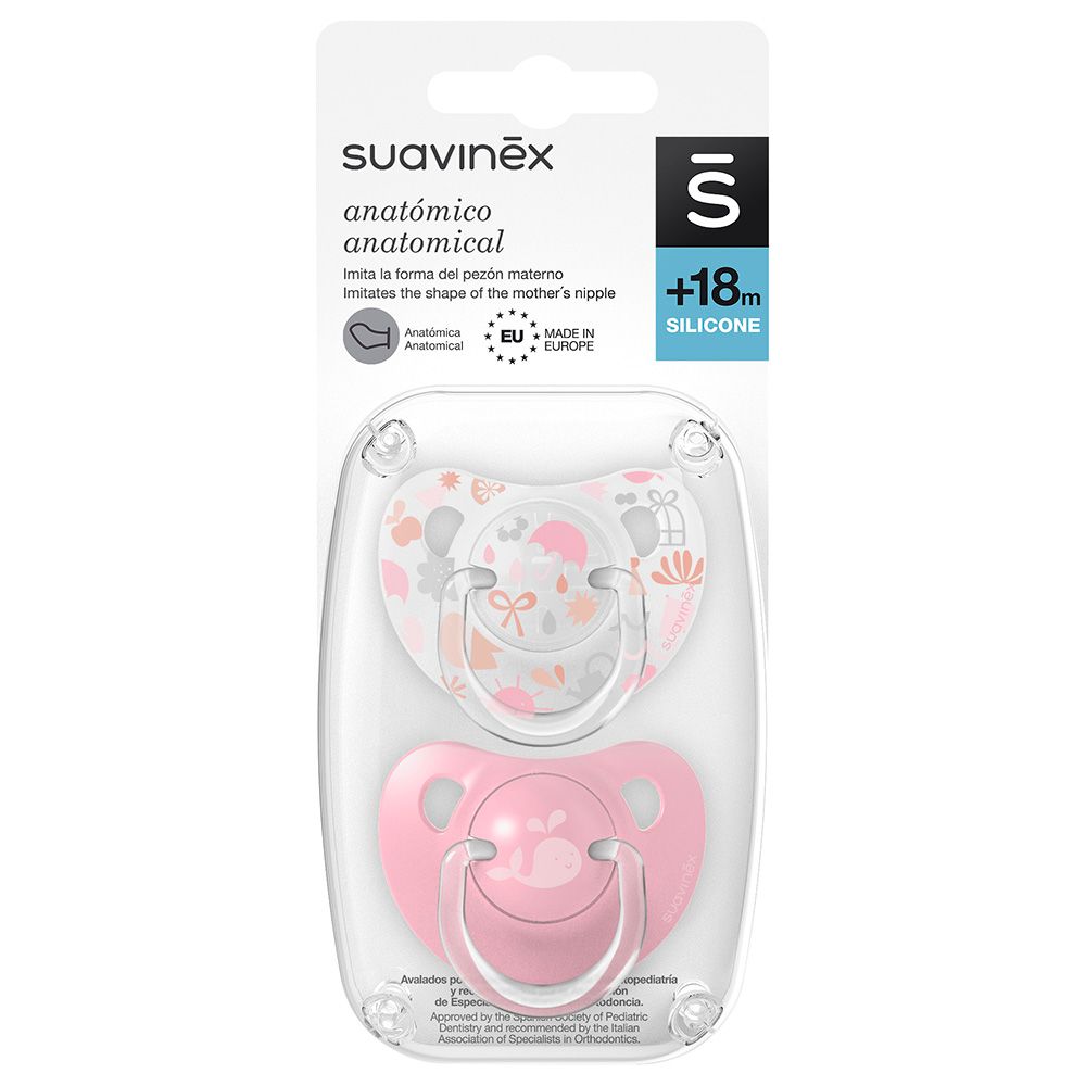 Suavinex - Memories Anatomical Soother - 18M -2pcs - Pink