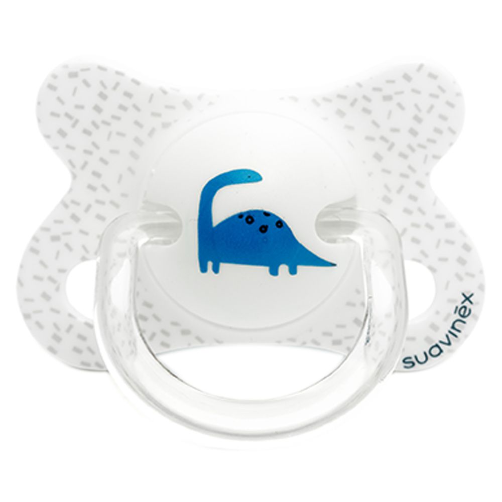 Suavinex - Anatomical Fusion Dino Soother 2-4M - White