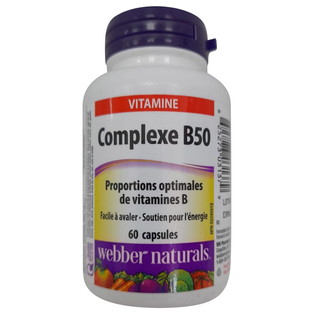 Webber Naturals - Vitamin B50 Complex Tablets - 60's