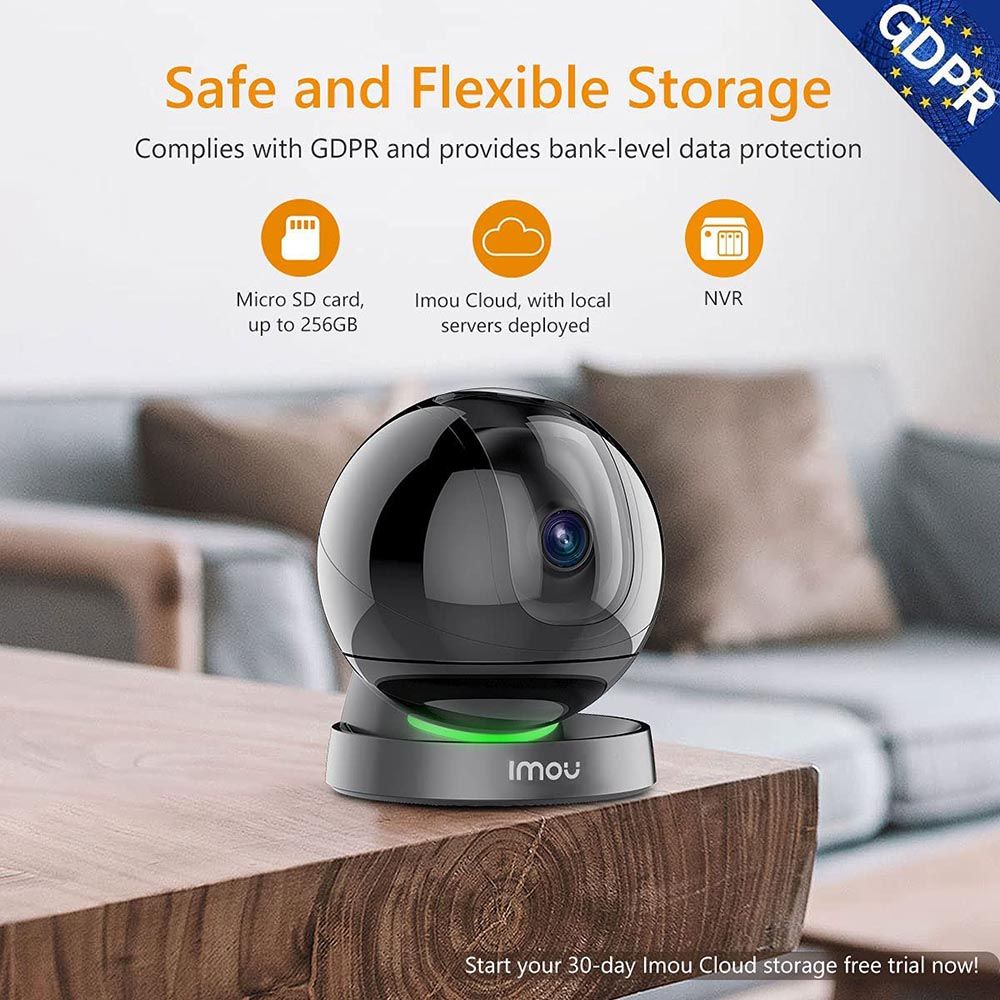 IMOU - REX Indoor 4MP Wi-Fi Home Security Monitoring Camera