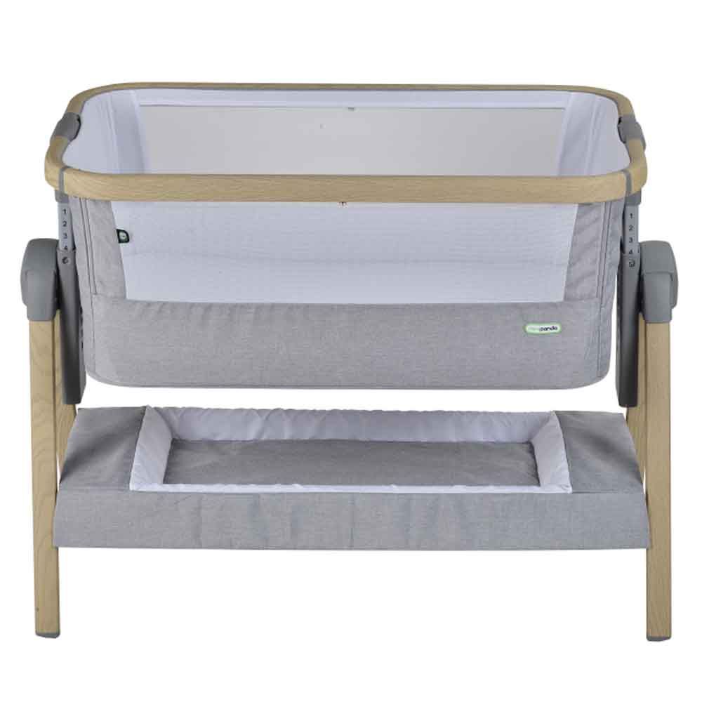 Mini Panda - Natural Co-sleeper Baby Crib 0-6m - Light Grey