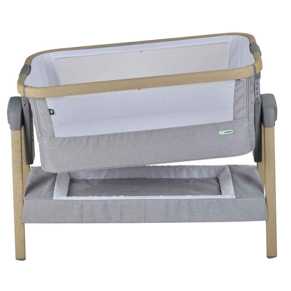 Mini Panda - Natural Co-sleeper Baby Crib 0-6m - Light Grey