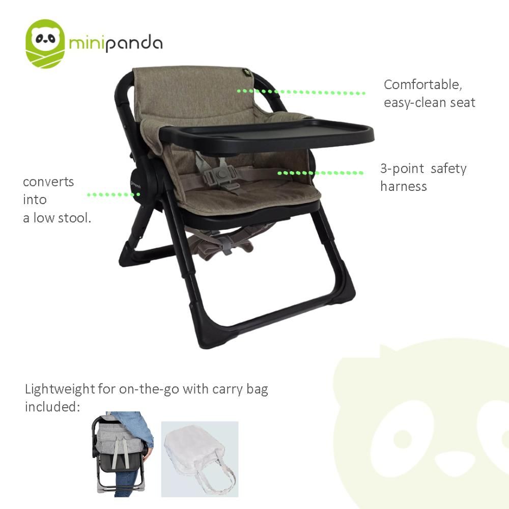 Mini Panda - Snacky Time Cub Booster Seat - Earthtone