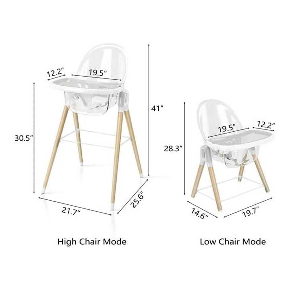 Mini Panda - Fika 3-in-1 Crystalline Highchair - Grey 