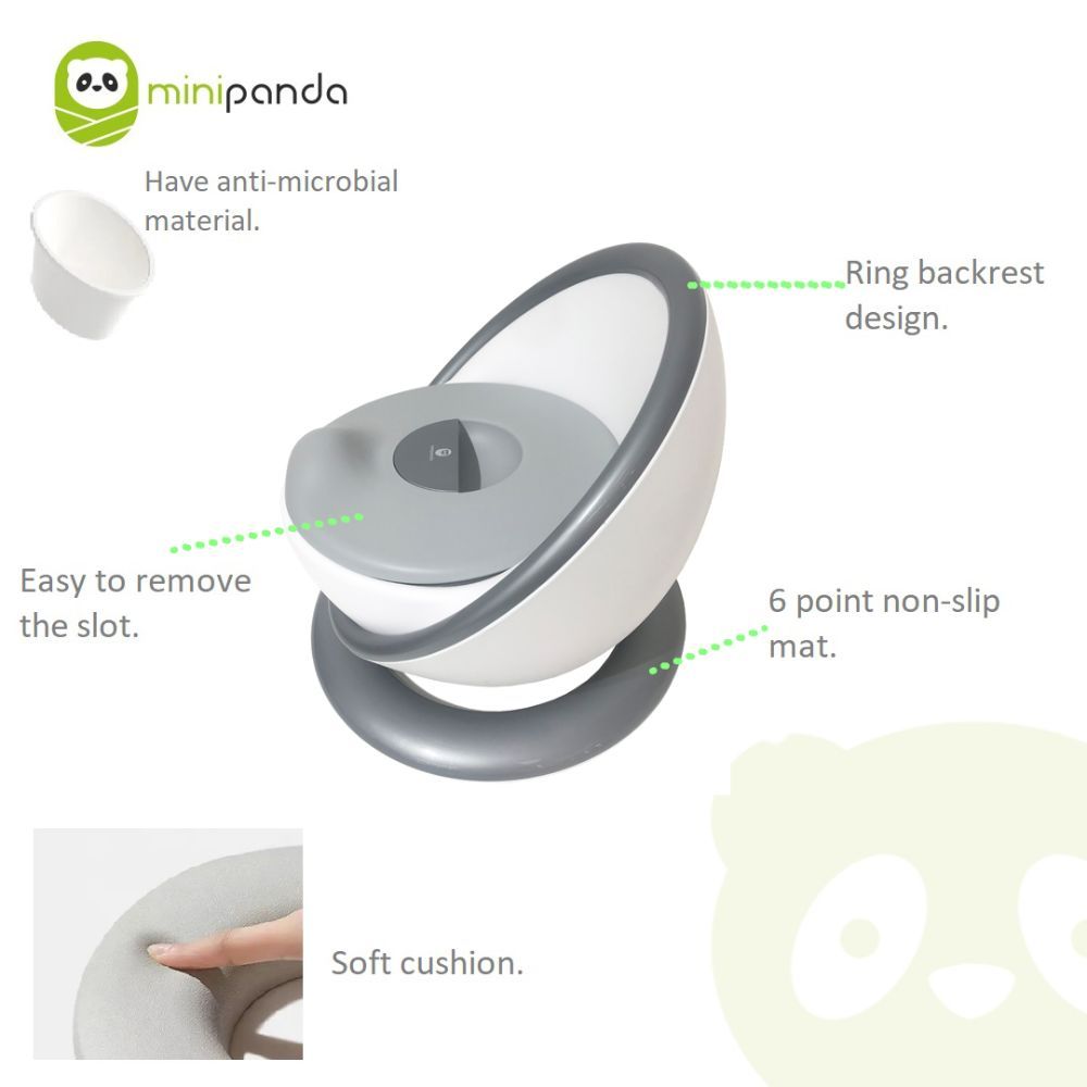 Mini Panda - Space Tolly Potty Training Seat - Cool Grey