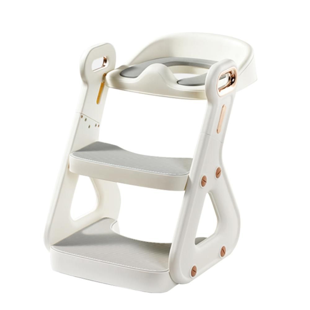 Mini Panda - Little Tots Potty Training Seat w/ Ladder - White