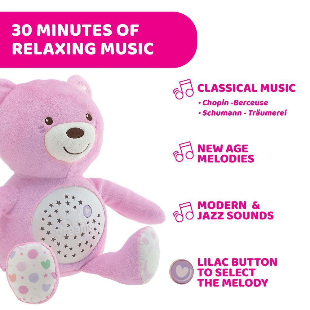 Chicco - First Dreams Baby Bear Toy - Pink