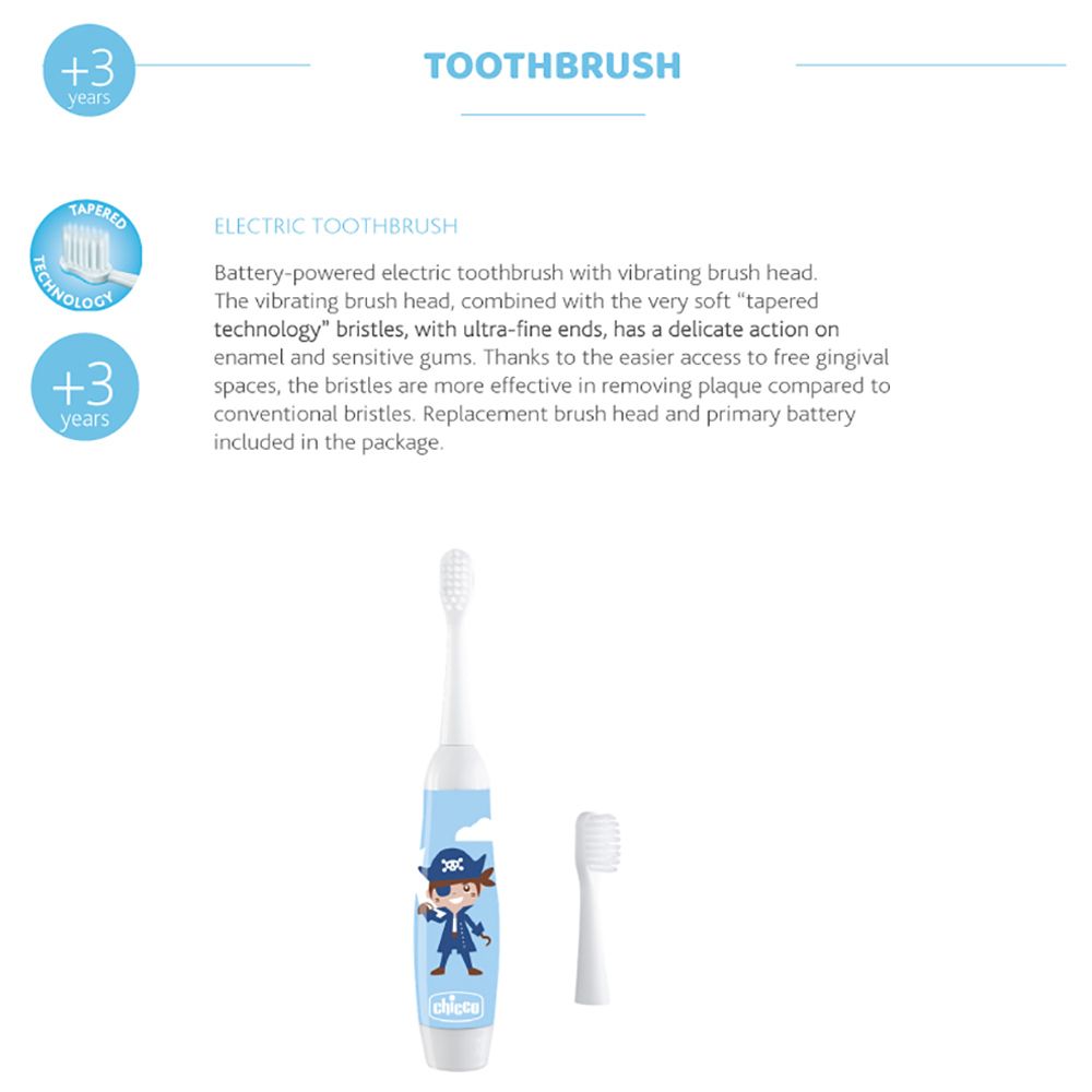 Chicco - Electric Toothbrush - Blue