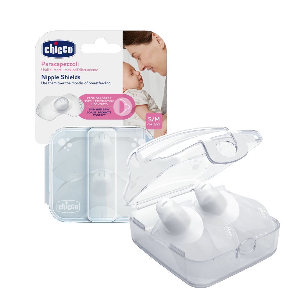 Chicco - Nipple Shields Silicone Small & Medium 2pcs