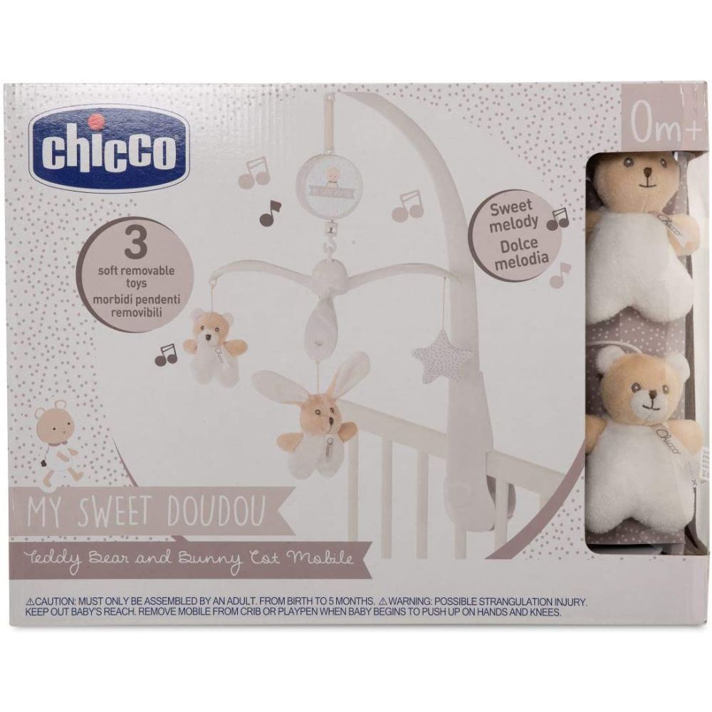 Chicco - My Sweet Dou Dou Teddy Bear & Bunny Cot Mobile