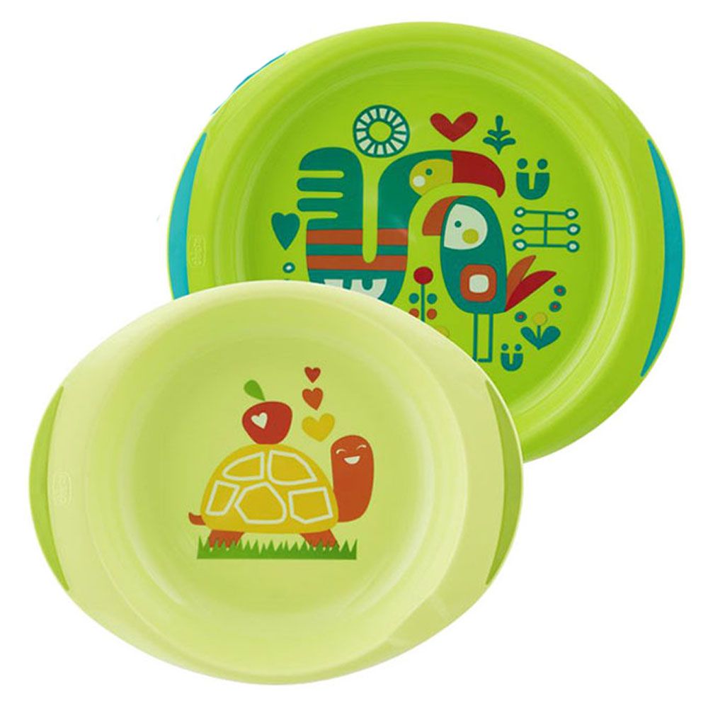 Chicco - Baby's Dish Set 12m+ - 2 Pcs - Green