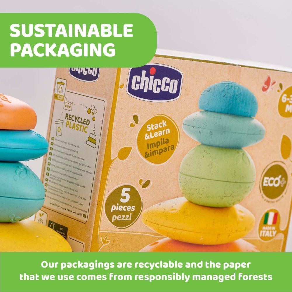 Chicco - ECO+ Stone Balance Sorter & Stacking Toy