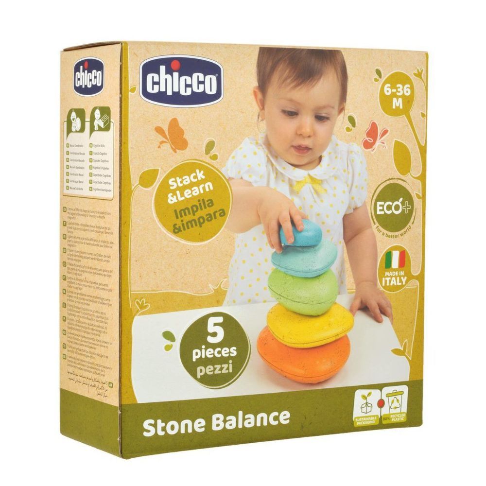 Chicco - ECO+ Stone Balance Sorter & Stacking Toy