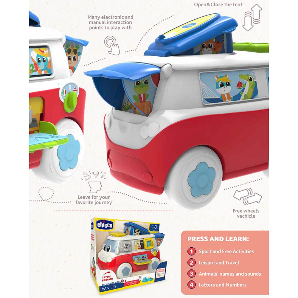 Chicco - Van Life Interactive Educational Toy - French/English