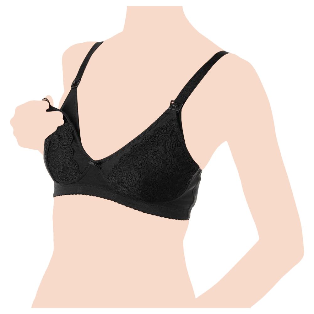 Chicco - Cotton Stretch Nursing Bra - Black