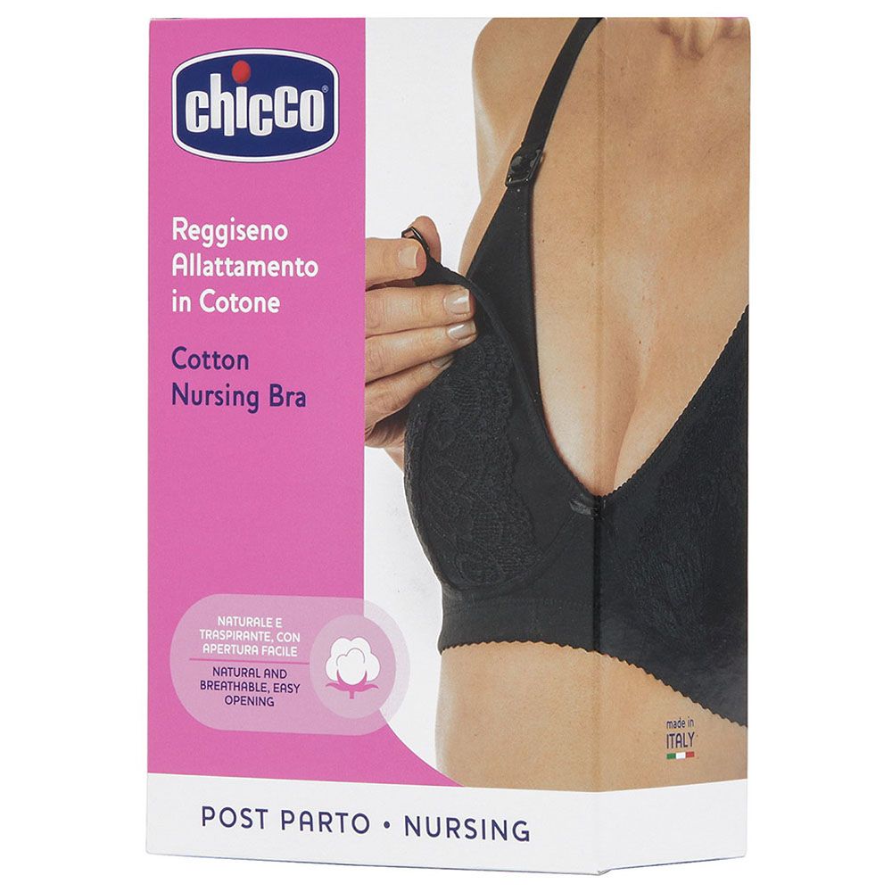 Chicco - Cotton Stretch Nursing Bra - Black