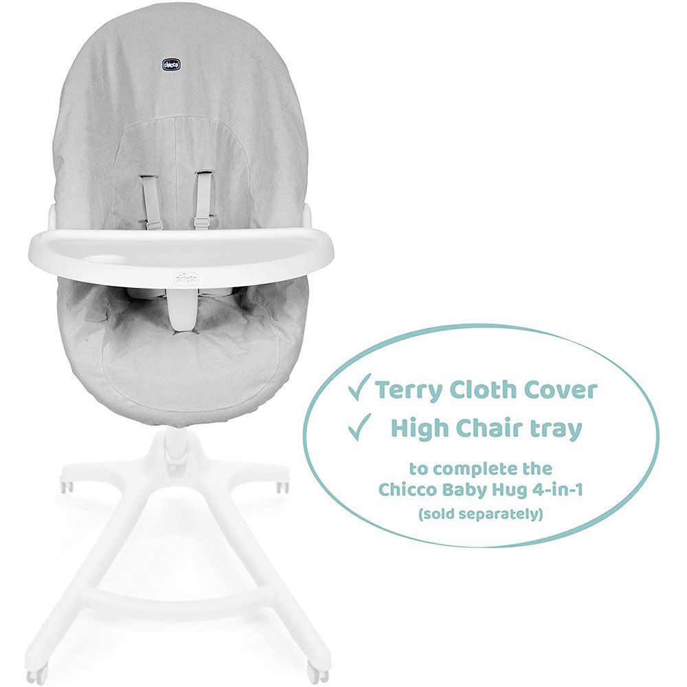 Chicco Baby Hug 4-in-1 Meal Kit (High Chair Tray + Cover) Neutral