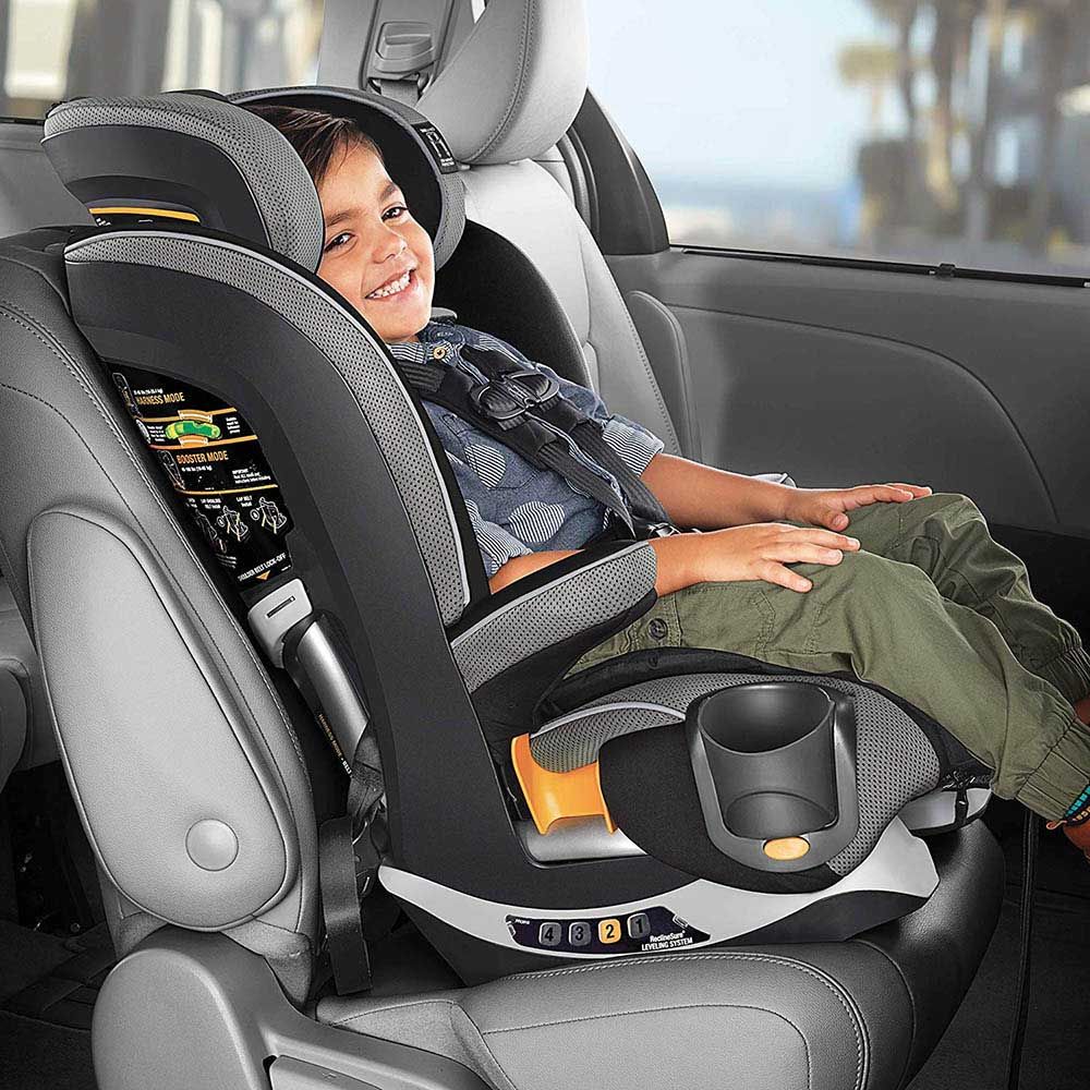 Chicco - Booster Car Seat with IsoFix System And MyFit Zip Harness - NightFall